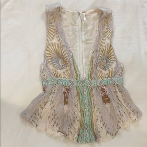 Free people deep v top